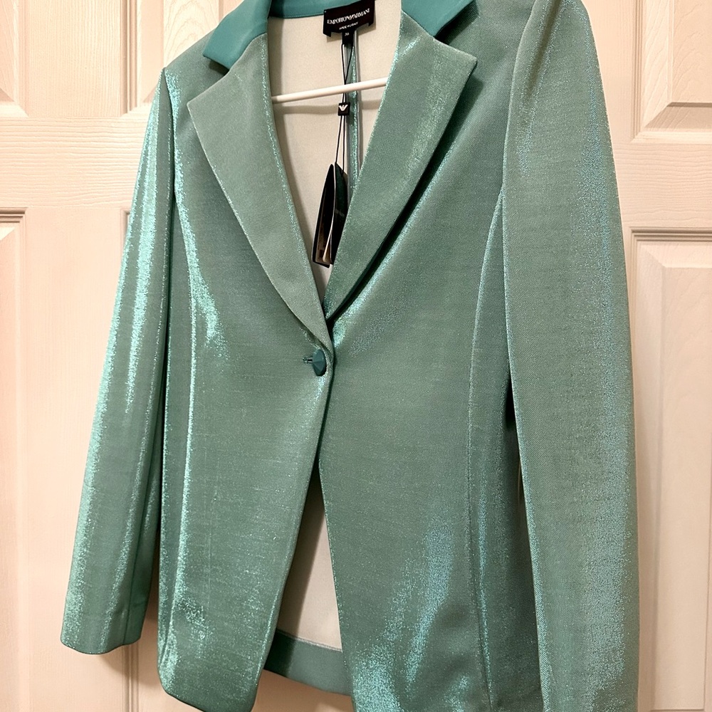 NWT Emporio Armani blazer. Single button. Fitted. Excellent Condition. Rare